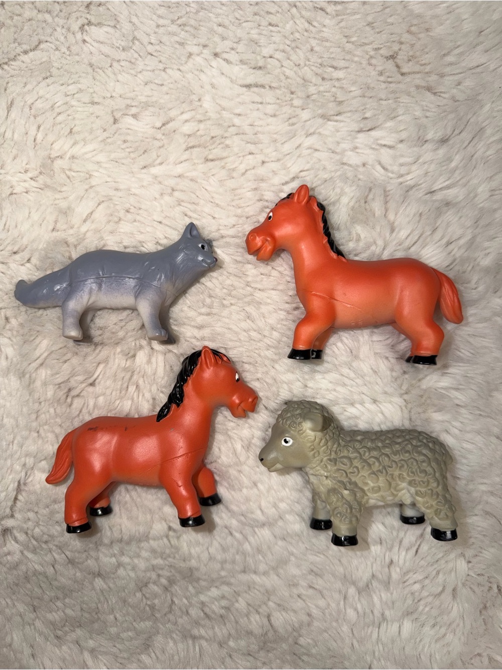 Soft touch animal toy figure bundle